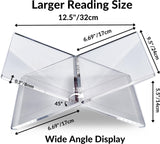 Honygebia Clear Acrylic Book Stands - Cross Frame Acrylic Book Holder, Open Bookstand for Display and Reading, Suitable for Art, Bible, Cookbook, Easel, Magazine, Textbooks 12.5" x 9.5" x 5.5" Honygebia