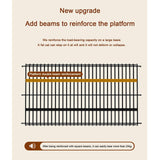 Cat Cage Indoor, Full Square Tube Cat Villa, Small Animal Indoor Detachable Metal Cage, Reinforcement and Widening Platform(White,71x55x127cm) FLQYJJDP