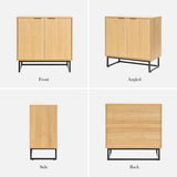 MoomJiee Fluted Storage Cabinet,Wood Sideboard Buffet Cabinet with Adjustable Shelves,Multifunctional Console Table with Storage Credenza Accent Cabinet for Living Room, Dining Room, Hallway MoomJiee