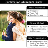 8 Pcs Sublimation Aluminum Photo Blanks 8''x10'' Metal Sublimation Photo Sign Blanks Round Corner Sublimation Poster Wall Photo Frame Blank (Thickness 0.45mm) ArtCute