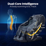 BOSSCARE Zero Gravity SL-Track Massage Chair: 2025 3D Full Body Recliner - Back Heating Deep Stretching Massage Chairs for Home Office - Body Scanning HiFi Bluetooth BOSSCARE