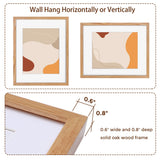 11x14 Picture Frame, 11"x14" Oak Wood Frame, 11x14 Picture Frame Set of 3, 11x14 Frame with Mat for 8x10, Real Tempered Glass, 11 x 14 Photo Frame for Wall (Natural Oak Color, 3 Pack) Fun Memories