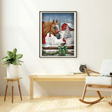 DIY Diamond Painting Kits Glowing Lion - 5D Animals Art Full Drill Crystal Rhinestone Embroidery Craft Kits for Bedroom Decor Gifts - 12x16inch Snuqevc