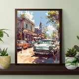 OKSGYTA Classic Car Paint by Numbers Kit for Adults, Paint by Number on Canvas, Abstract Art Digital Oil Painting Kits Suitable for Home Wall Decoration Gift 16"x20" No Frame OKSGYTA