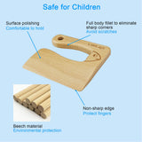 LUOLAO Wooden Kids Knife for Cooking and Safe Cutting Veggies Fruits, Cute Fish Shape Kids Kitchen Tools, Christmas Gifts for kids, 2-5 Years Old Applicable LUOLAO