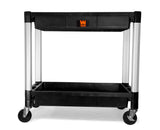 WEN 73162 Two-Tray 300-Pound Capacity Double Decker Service and Utility Cart WEN