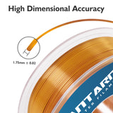 GIANTARM Dual Color PLA Filament, Silk PLA Filament 1.75mm +/-0.02mm,1KG Spool(2.2lbs) Vacuum Packaging, 3D Printing Filaments Fit Most FDM Printer GIANTARM