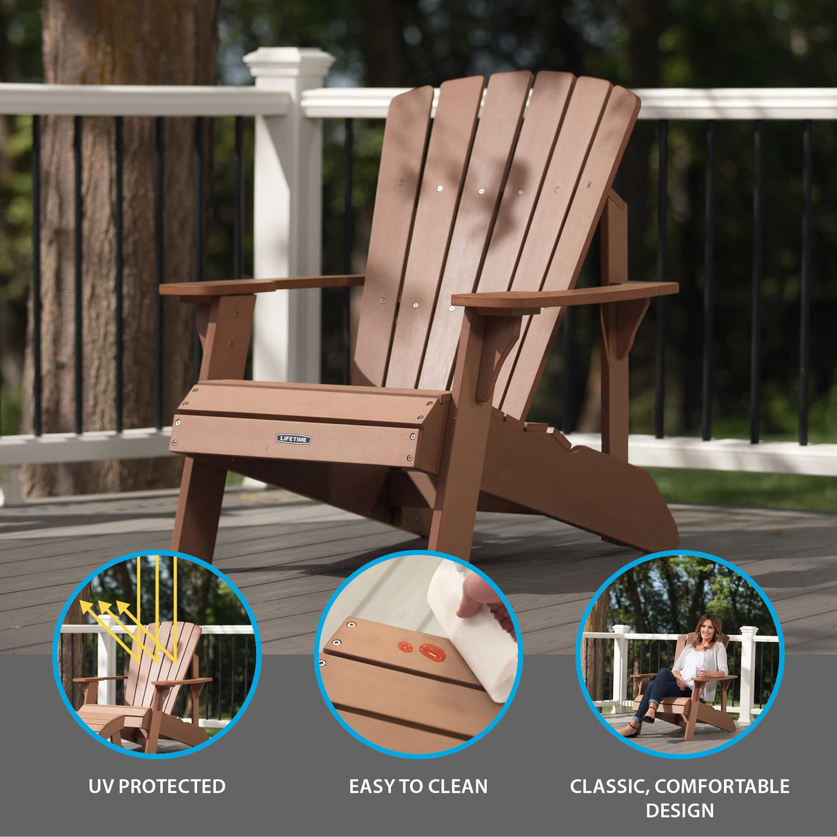 Lifetime Faux Wood Adirondack Chair Lifetime