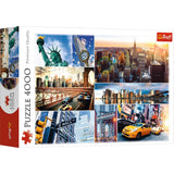 Trefl New York Collage 4000 Piece Jigsaw Puzzle Red 54"x38" Print, DIY Puzzle, Creative Fun, Classic Puzzle for Adults and Children from 15 Years Old Trefl