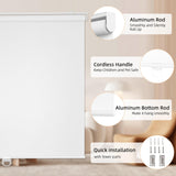 ChrisDowa Cordless Blackout Roller Shades for Windows, Thermal Insulated UV Protection Pull Down Shades, Total Blackout Window Blinds for Home, Office, Bedroom, Door (35" W x 72" H, White) ChrisDowa