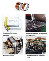 2 Rolls 1/4 Inch 6mm X 33m 108ft 3D Printer Polyimide Heat Resistant Transfer Thermal Tape,Sublimation Tape,Heat Vinyl Press Tape,No Residue,High Temperature Tape,Electronics,Soldering,Circuit Board Hoerev