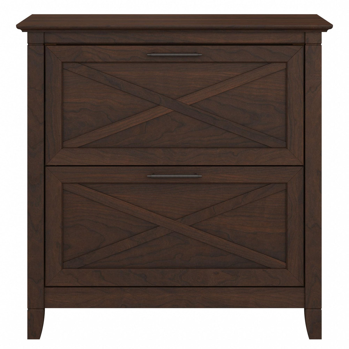 Bush Furniture Key West 2 Lateral File Cabinet | Document Storage for Home Office | Accent Chest with Drawers, 30"W x 20"D x 30"H, Bing Cherry Bush Business Furniture