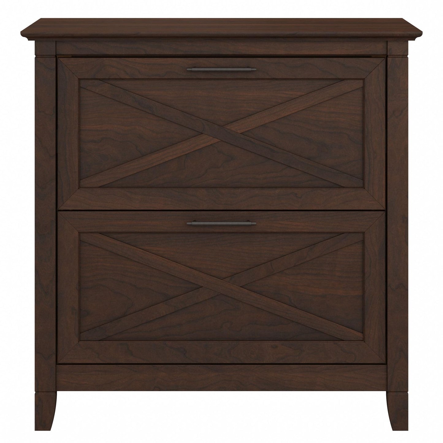 Bush Furniture Key West 2 Lateral File Cabinet | Document Storage for Home Office | Accent Chest with Drawers, 30"W x 20"D x 30"H, Bing Cherry