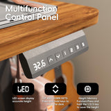 TRALT Electric Standing Desk 48 Inch Height with 2 Drawers-Adjustable Height Desk with Storage Shelf - Sit Stand Up Workstation (Rustic Brown, 48X24 Inches) TRALT