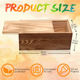 Suzile 6 Pcs Unfinished Wood Boxes, 8 x 4 x 3.15 Inch Small Wooden Box with Lid Wood Craft Box Small Rectangle Wooden Crates for DIY Birthday Party Favor Gift Supplies(Dark Brown) Suzile