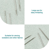 FIVEIZERO 80/40 PCS Large Eye Sewing Needles, 7 Sizes Sewing Sharp Needles, Leather Needle Embroidery Thread Needle, Stainless Steel Yarn Knitting Needles with Threaders for Handsewing Art Crafts CJ FIVEIZERO