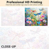 Dragonfly Paint by Numbers Kits Adults Pating Numbers Art DIY Wild Flower Weeds Paint by Numbers Artwork Beautiful Pattern on Canvas Paintwork 16x20 in Bedroom Painting Wall Art Decor Rebotipy