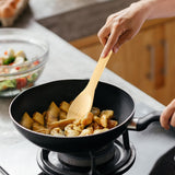 Bamboo Wooden Spoons for Cooking 7 Piece - Bamboo Cooking Utensils Set with Holder Wooden Spoons Spatula for Cooking Nonstick Wood Kitchen Utensil Set (7 Pcs) YIANSOL