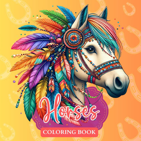 Horses Coloring Book: Intricate Patterns & Fantastical Designs - Featuring Abstract Horse Shapes, Mandalas, Geometric Designs, Nature Scenes, Fantasy Horses And More. Perfect For Kids And Adults WoodArtSupply