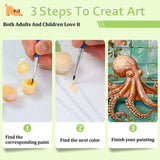 Reivworl Animal Paint by Numbers Kit for Adults, Octopus Paint by Number, Painting by Number for Gifts and Home Wall Decor 16x20Inch Reivworl