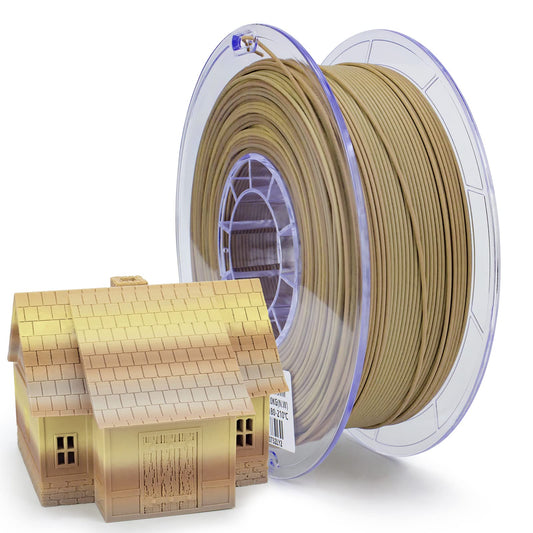 ZIRO 3D Printer Filament,Matte PLA Filament 1.75mm,Multicolor Rainbow PLA Filament,1KG/2.2lb,Wood Grain