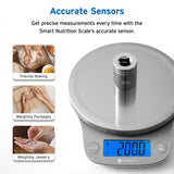 Etekcity Nutrition Smart Food Kitchen Scale, Digital Ounces and Grams for Cooking, Baking, Meal Prep, Dieting, and Weight Loss, 11 Pounds-Bluetooth, 304 Stainless Steel Etekcity