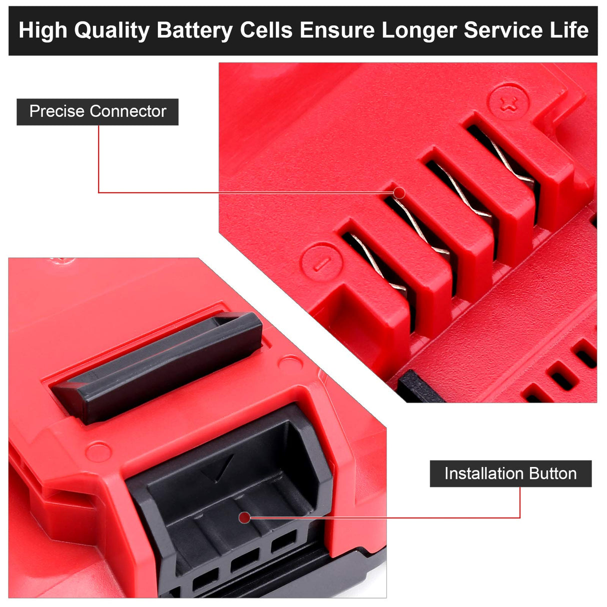 ELEFLY 2 Pack PCC680L 20V Max 3.0Ah Battery Compatible with Porter Cable 20V Lithium Battery PCC681L PCC682L PCC685L PCC670B PCC710B PCC791LA 20V Cordless Power Tools Battery ELEFLY