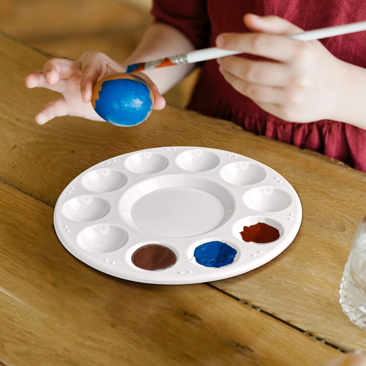 Zuiaso 20Pcs Paint Tray Palettes, Plastic Paint Pallets, Watercolor Palette Painting Tray for Painting Party, DIY Craft and Art Painting Zuiaso