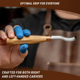BeaverCraft, Wood Carving Bent Gouge K8a/14 0.55" - Spoon Carving Tools - Woodworking Hand Chisel Compact Wood Carving Knife for Beginners and Profi - Hobbies for Adults and Kids - Carbon Steel Blade BeaverCraft
