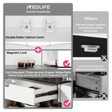 Redlife 72" Tall Kitchen Pantry, Farmhouse Storage Cabinet with Barn Doors, Tall Food Pantry with Doors, Rustic Wood Cupboard for Kitchen, Dining Room, Bathroom (White) Redlifeᅟᅠ