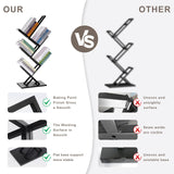 Ymesiyou 5 Tier Tree Bookshelf, Wisdom Tree Bookshelf, Modern Corner Book Shelfe, Small Bookshelf for Small Spaces, Utility Organizer for CDs/Books/Home Office/Living/Bedroom Room-Black Ymesiyou