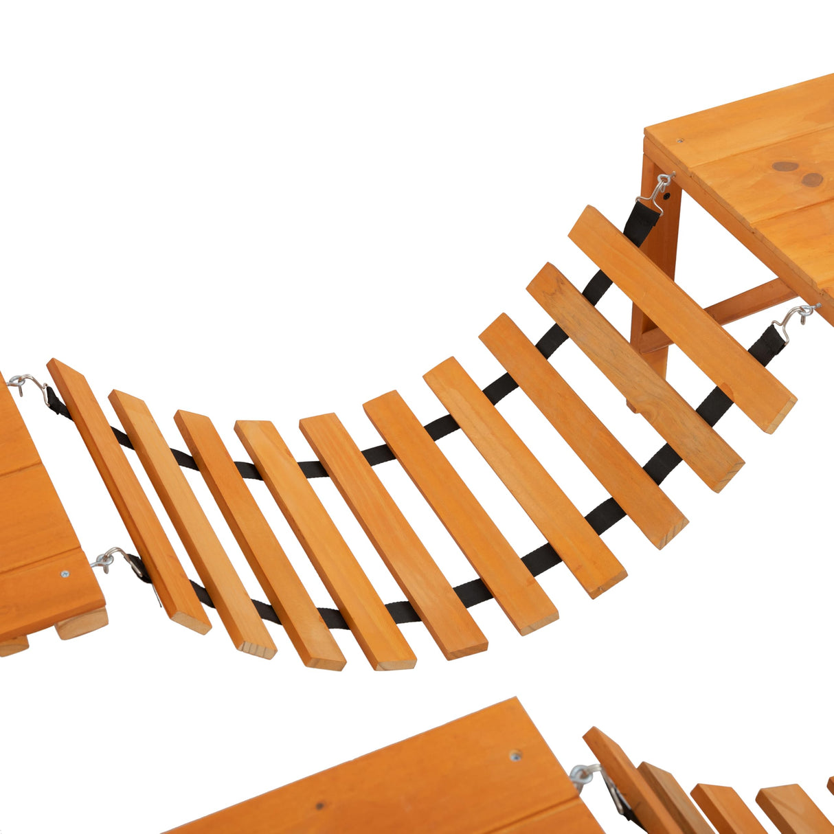 118" Large Wooden Window Catio Outdoor Cat Enclosure Walk in Cat Cage Kitten Playpen Patio with Weatherproof Roof, 6 Platforms, 2 Bouncy Bridges and 2 Resting Houses MegaChoice