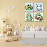 4 Pack Paint by Number Kits for Adults,Animals Painting by Numbers for Adults Framed, DIY Animal Oil Painting Suitable for Home Decoration (8x8inch) Generic