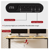 48 Inch Bamboo Electric Standing Desk, 3 Stage Dual Motor Height Adjustable Desk, Stable and Durable Sit to Stand Home Office Desk (Black Frame/ 48” x 24” Natural Bamboo Top) SANODESK