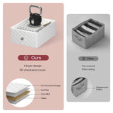 HAUOMS Vanity with Lights and Mirror, 11 Drawer Makeup Vanity with Power Strip, 6 Open Shelves, 43.3” Vanity Desk with Storage, Dressing Table with 3 Color Modes for Bedroom, Women, Girls (White) HAUOMS