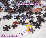 A Girl & Her Dragon Puzzle By Tara Lesher | Fairytale Castle 500 Piece Jigsaw Puzzle For Adults And Kids | Interactive Brain Teaser for Family Game Night | 18 x 18 Inches Toynk
