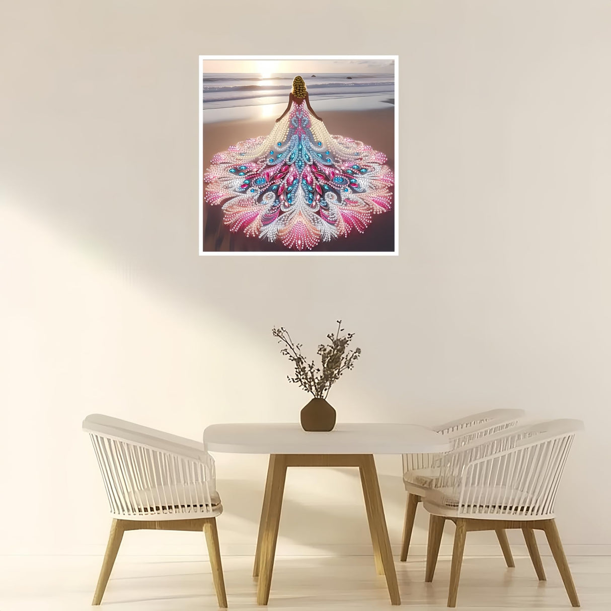 GXGLLPZBY 5D DIY Diamond Art Kits for Adults Beginners,Sunset Beach Diamond Painting Kits, Women Special Shaped Paint by Diamonds Dot Crystal Gem Art Painting Kit for Home Wall Decor 11.8x11.8inch GXGLLPZBY