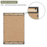 Barnyard Designs 24x36 Wooden Farmhouse Wall Mirror - Modern Rustic Metal and Wood Frame Mirror for Bathroom Vanity, Brown Barnyard Designs