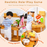 Aoparts Mud Kitchen, Play Kitchen, Kitchen Accessories and Garden Sink, Kids Outdoor Kitchen Playset with Faucet, Mud Kitchen for Kids Outdoor Aoparts