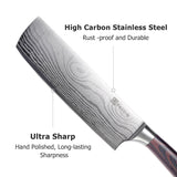 PAUDIN Nakiri Knife - 7" Razor Sharp Meat Cleaver and Vegetable Kitchen Knife, High Carbon Stainless Steel, Multipurpose Asian Chef Knife for Home and Kitchen with Ergonomic Handle PAUDIN