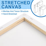 ESRICH Stretched Canvas for Painting, 2 Pack 9x12 Inch Canvas Value Pack,Primed Acid-Free Cotton Blank Canvases, Painting Canvas for Oil & Acrylic Paint. ESRICH