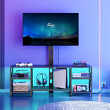 HOOBRO TV Stand with Mount and Power Outlet, LED Entertainment Center with Swivel TV Mount for 32/45/55/60/65/70/75 inch TVs, TV Cabinet with 3-Tier Storage, for Living Room, Bedroom, Black BB46UDDS01 HOOBRO