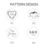 Personalized Wedding Ring Box, Double Ring Wooden Boxes for Ceremony, Custom Printed Name Clear Acrylic Cover, Elegant and Retro Round Ring Holder with Name & Date, Bridal Gift for Her BJZLWJ