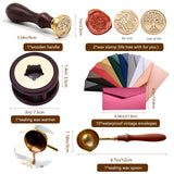 ZYNERY Sealing Wax Kits, 643pcs Wax Seal Beads with Gift Box, Wax Seal Stamp, Melting Furnace, Melting Spoon, Envelopes/Tealight Candles/Wax Stamp/Metallic Pen for Envelope Stam ZYNERY