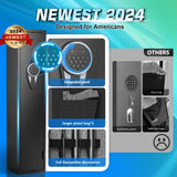 3-5 Digital Large Rifle Safe for Rifle and Pistols,Long Gun Safe for Rifle and Shotguns with Multifunctional Panel and Upgraded Pistol Pouches,Gun cabinet with LED&Alarm and Mute Mode Yiosotne