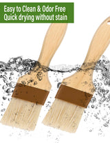 Basting Brush,2" Pastry Brush-Natural Bristle Basting Brush for Cooking and Baking,Food Brush,Oil Brush,Butter Brush, Cooking Brush for Oil and Sauce,Kitchen Brush for Cooking Marinade Baster(2 Pack) NXRACSH