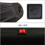 Blissun 9 ft Solar Umbrella 32 LED Lighted Patio Umbrella Table Market Umbrella with Tilt and Crank Outdoor Umbrella for Garden, Deck, Backyard, Pool and Beach (Black and White) Blissun