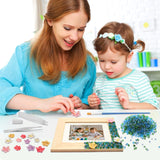 DIY Mosaic Picture Frame Craft Kit for Kids - Creative Arts & Crafts Glass Pebbles Activity for Girls & Boys, Decorate Your Own Photo Frame, Perfect Birthday & Christmas Gift for Kids Ages 6-12 LEJITEKK