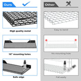 TORACK Wall-Mounted Storage Shelves, Mixed-Size Garage Shelving for Closet & Laundry Room, Heavy-Duty Wall Shelf Holds Up to 65 lbs(Black) TORACK