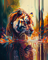 TUMOVO Paint by Numbers Kit, Tiger DIY Oil Painting for Adults & Kids, Easy Acrylic Painting for Beginners, Unique Wall Art Decor, 16x20 Inch TUMOVO
